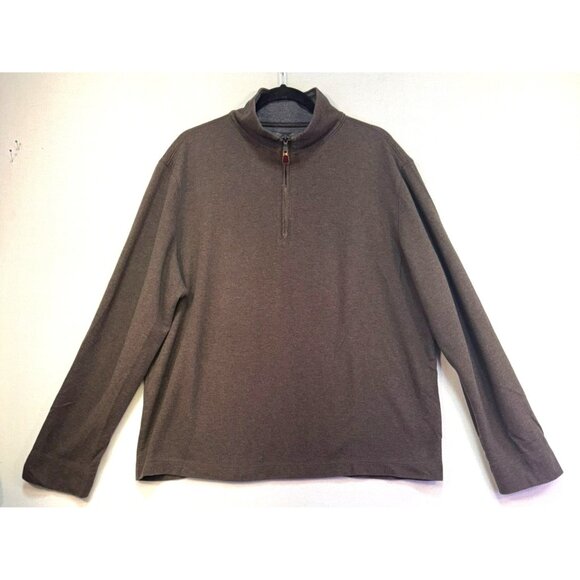 Banana Republic Mens 1/4 Zip Pullover Sweater XL Brown Preppy - Picture 1 of 7